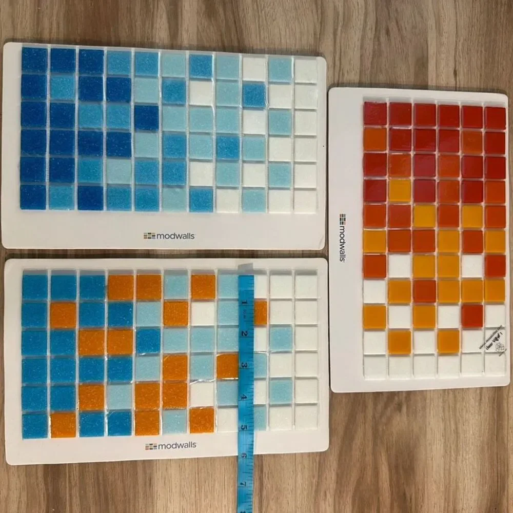 Modwalls Brio Gradient Glass Mosaic Tile Samples Lot 3 art craft wall